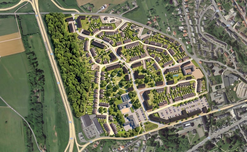Rendu 3D du projet immobilier de Virton